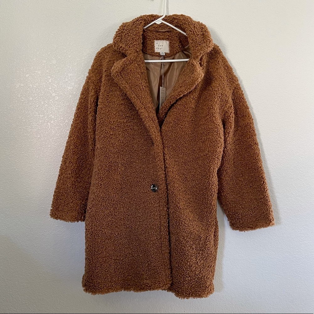 A New Day teddy overcoat NWT